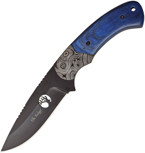 Elk Ridge Fixed Blade Hunting Knife Blue - ER20009BL 