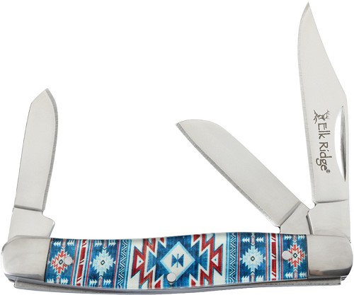 Elk Ridge Stockman Pocket Knife Blue - ER42453BL 