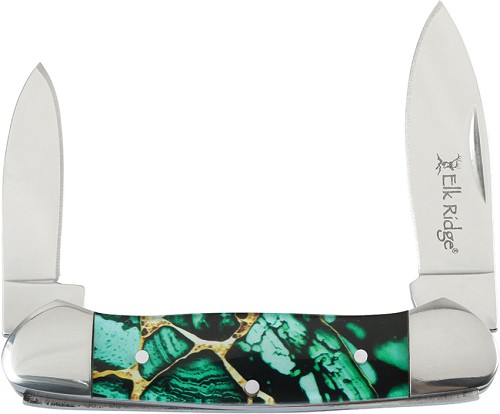 Elk Ridge Canoe Pocket Knife Dark Green - ER42454DG 