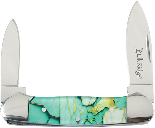Elk Ridge Canoe Pocket Knife Light Green - ER42454LG 