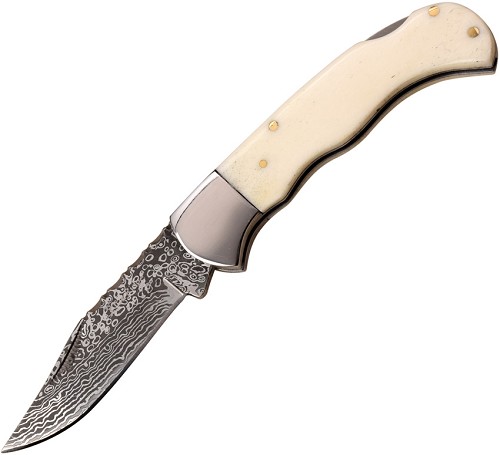 Elk Ridge Lockback Pocket Knife White Bone - ER956BH 
