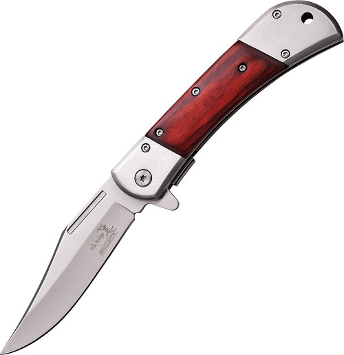 Elk Ridge Classic Ballistic Linerlock Pocket Knife A/O Satin - ERA009SW 