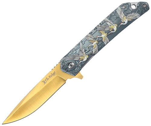 Elk Ridge Wildlife Linerlock Pocket Knife A/O Swan - ERA2001SWG 