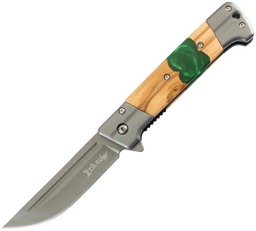 Elk Ridge Spring Assisted Folder Linerlock Pocket Knife - ERA2019GN 