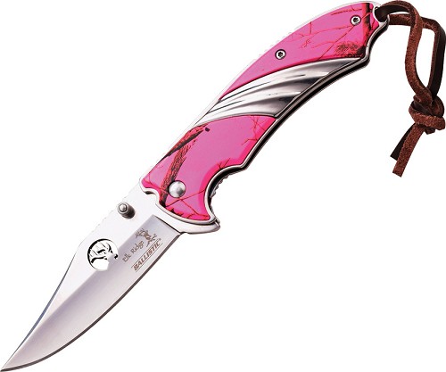 Elk Ridge Ballistic Linerlock Pocket Knife A/O Carbon Fiber Pnk - ERA540PC 