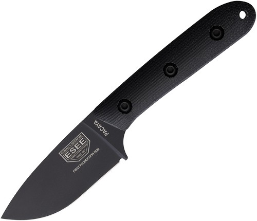 ESEE Pacaya Fixed Blade Knife Black - ESPACAYA3VB 