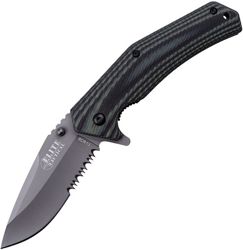 Elite Tactical Linerlock Pocket Knife Spring Assisted Opening - ETA1022SO 