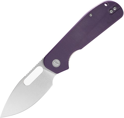 EUT012 Eutektik EFD Linerlock Pocket Knife Stonewash Purple G10 