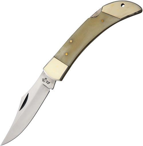 Frost Cutlery Lockback Hunter Pocket Knife Smooth Bone - F14127SB 