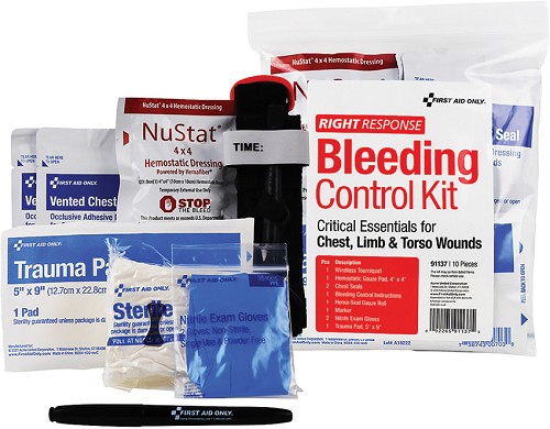 First Aid Only Bleeding Control Kit Chest/Torso/Limb - FAO91137 
