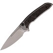 Ferrum Forge Knife Works Stinger Button Lock Pocket Knife Shredded Carbon Fiber - FF013SCF 