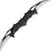 Falcon Bat Dual Linerlock Pocket Knife Spring Assisted Opening Black - FLNFD1097BK 