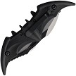 Falcon Bat Dual Linerlock Pocket Knife Spring Assisted Opening Black - FLNFD1097BK 