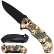 Falcon Crossbar Lock Pocket Knife Camo Spring Assisted Opening - FLNKS1510AR 