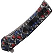 Falcon Linerlock Pocket Knife Spring Assisted Opening Blue Red - FLNKS24201 