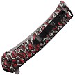 Falcon Linerlock Pocket Knife Spring Assisted Opening Aluminum Red Gray - FLNKS24202 