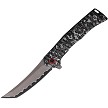 Falcon Linerlock Pocket Knife Spring Assisted Opening Black Gray - FLNKS24203 