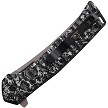 Falcon Linerlock Pocket Knife Spring Assisted Opening Black Gray - FLNKS24203 