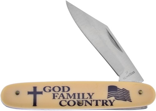 Frost Cutlery God Family Country Folder Pocket Knife - FN122 