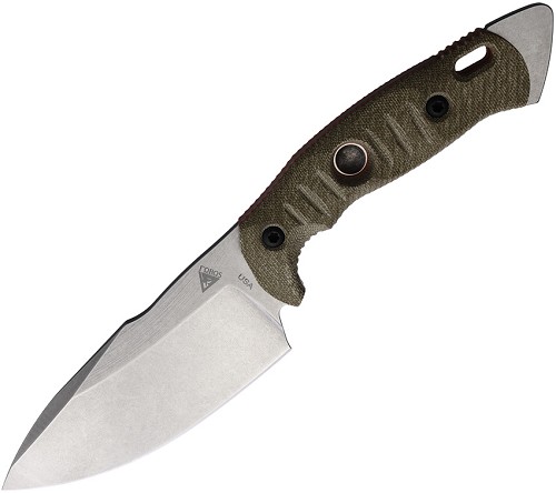 Fobos Knives Alaris Fixed Blade Knife Green/Orange - FOB040 