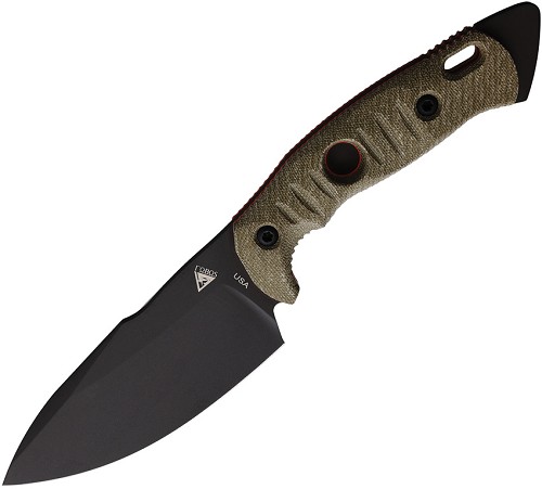 Fobos Knives Alaris Fixed Blade Knife Green/Orange - FOB041 