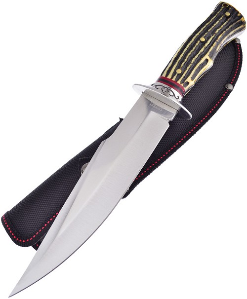 Frost Cutlery Sharps Cutlery Fixed Blade Hunting Knife With Immitation Stag Handles - FSHP005 