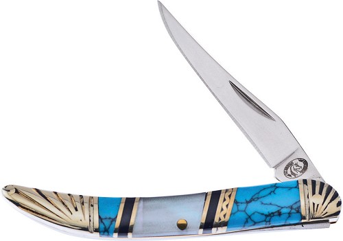 Frost Cutlery Silverhorse Stoneworks Toothpick Pocket Knife MOP - FSHS109BBW 