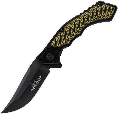 Hibben Whirlwind Linerlock Pocket Knife Yellow Jacket - GH5131 