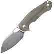 GiantMouse ACE Biblio XL Linerlock Pocket Knife Green Micarta - GM11811 