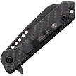 Heretic Jinn Button Lock Pocket Knife Glow in the Dark Carbon Fiber - H2136AGLOCF 