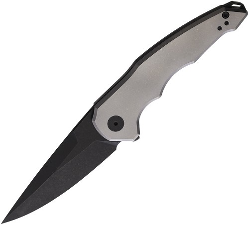 Hoback Knives 1Sam Framelock Pocket Knife Black/Stonewash - HOB036BSW 