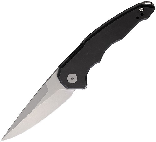 Hoback Knives 1Sam Framelock Pocket Knife Stonewash/Black - HOB036SB 