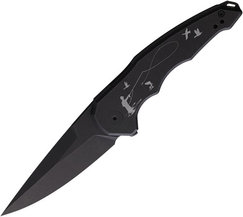 Hoback OneSam Fly Fishing Lockblade Pocket Knife Black - HOB037 