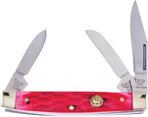 Hen & Rooster Stockman Pocket Knife Red Pick Bone - HRI273RPB 