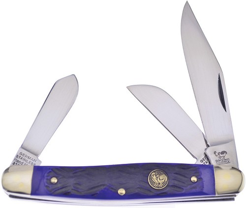 Hen & Rooster Stockman Pocket Knife Blue Pick Bone - HRI313BLPB 