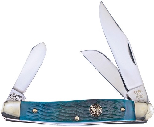 Hen & Rooster Stockman Pocket Knife Green Pick Bone - HRI313GPB 