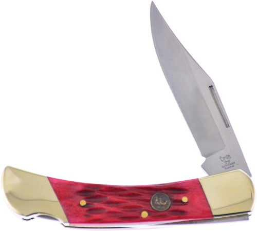 Hen & Rooster Lockback Pocket Knife Red Pick Bone - HRI361RPB 