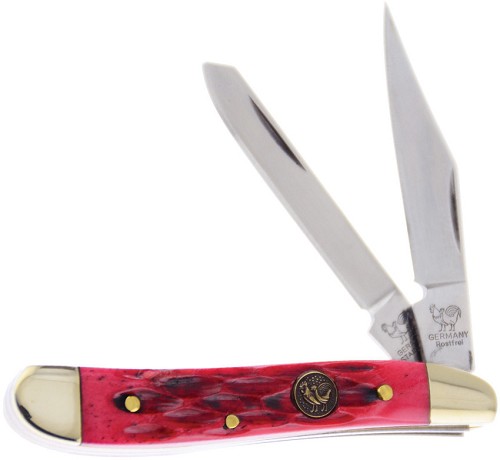 Hen & Rooster Peanut Pocket Knife Red Pick Bone - HRI402RPB 