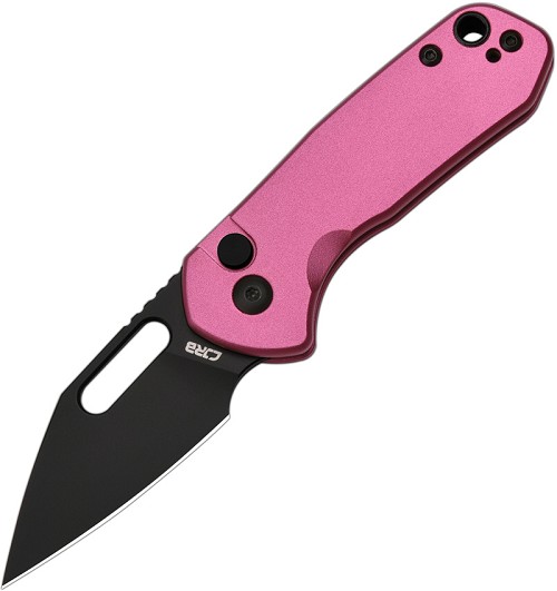 CJRB Button Lock Pocket Knife Pink Aluminium AR RPM9 - J1933BPK 
