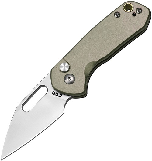 CJRB Button Lock Pocket Knife Green Aluminium AR RPM9 - J1933GN 