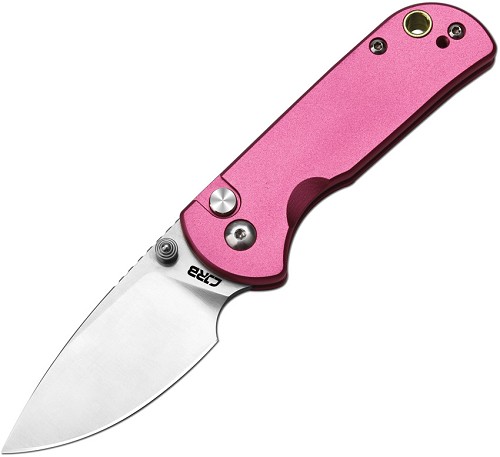 CJRB Button Lock Pocket Knife Pink Aluminium AR RPM9 - J1934PK 