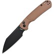 CJRB Pyrite Light Button Lock Pocket Knife Brown - J1945BBN 