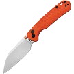 CJRB Pyrite Light Button Lock Pocket Knife Orange - J1945OE 