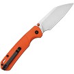 CJRB Pyrite Light Button Lock Pocket Knife Orange - J1945OE 