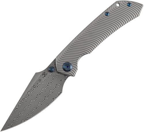 Kansept Fenrir Framelock Pocket Knife Damascus - K1034C4 