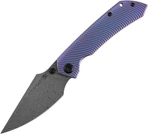 Kansept Fenrir Framelock Pocket Knife Damascus - K1034C5 