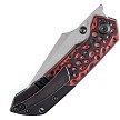 K1034L2 Kansept Knives Fenrir Framelock Pocket Knife Red Left 