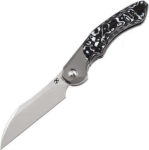 Kansept Cosmos Framelock Pocket Knife White/Black Carbon Fiber - K1059A2 