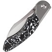 K1059A2 Kansept Cosmos Framelock Pocket Knife White/Black Carbon Fiber 