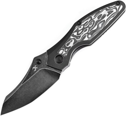 Kansept Baba Yaga Framelock Pocket Knife Blackwash Titanium - K1074A3 